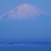 Mt.Fuji beyond Miura Penisula